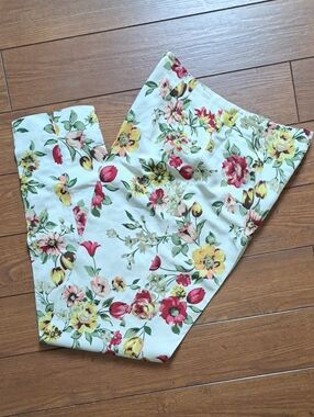 MAX&Co. Active Floral Linen Blend Trousers IT 42 US 2 Made in Italy